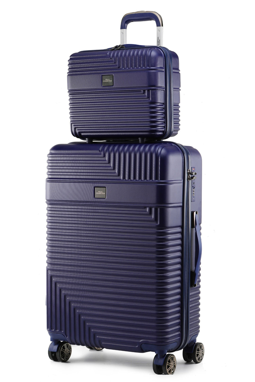 Navy Mkf Mykonos Luggage Set Carry On And Cosmetic Case