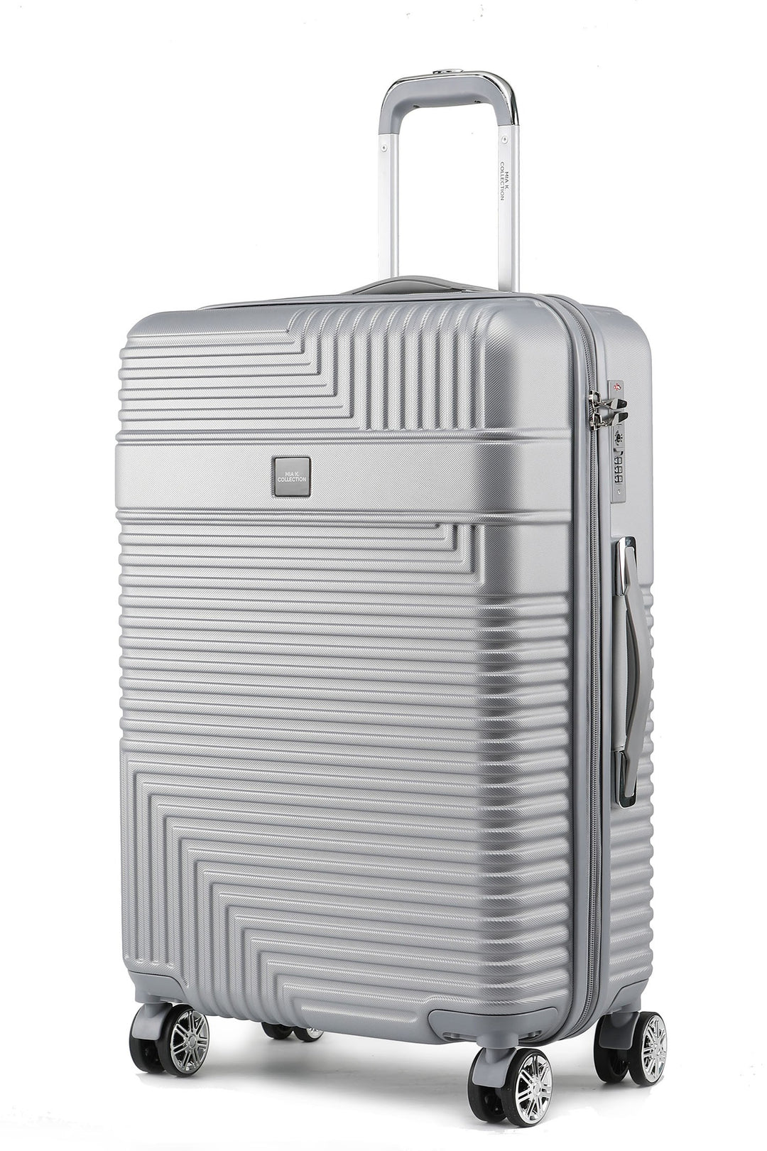 Silver Mkf Mykonos Large Check In Spinner By Mia K
