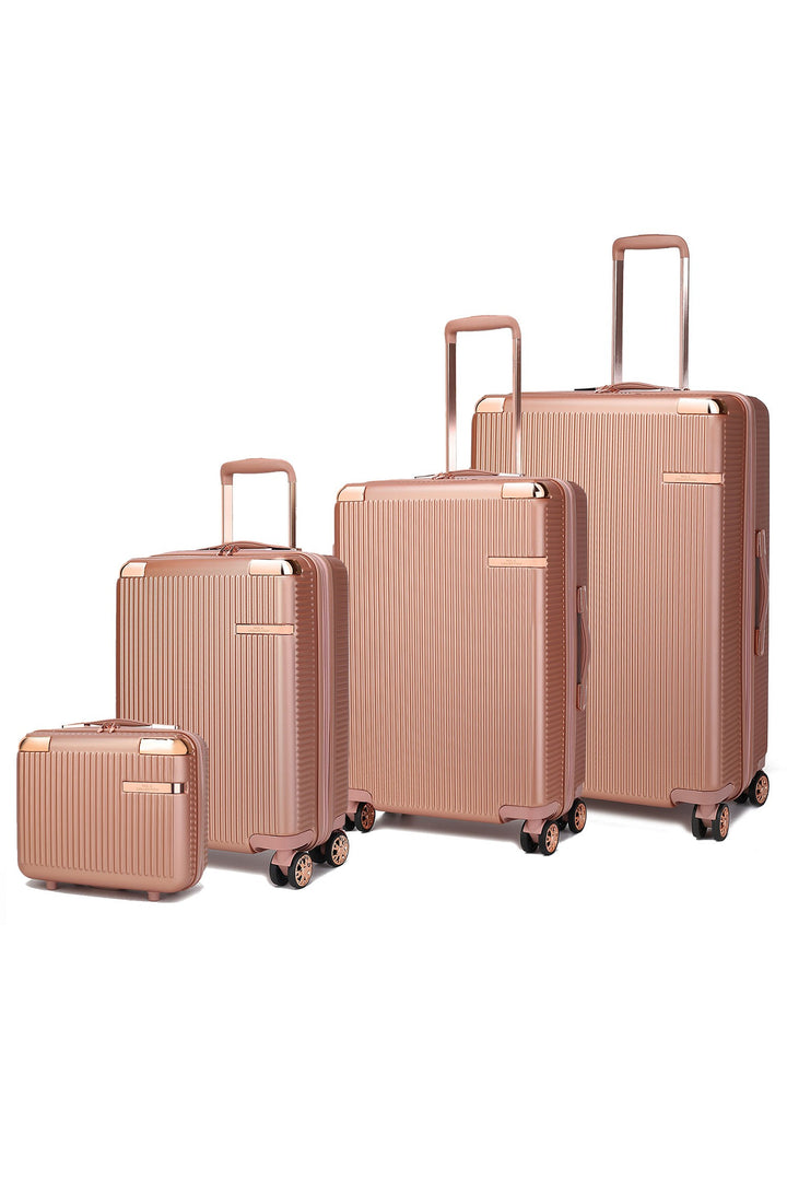 Navy Mkf Collection Tulum 4 Piece Luggage Set By Mia K