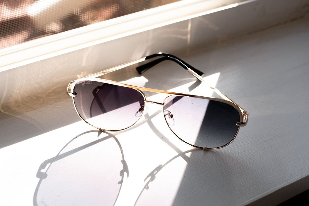 Gray Gold High Quality Unisex Aviators