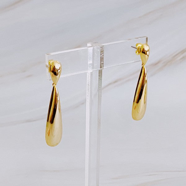 Gold Golden Object Double Tier Earrings