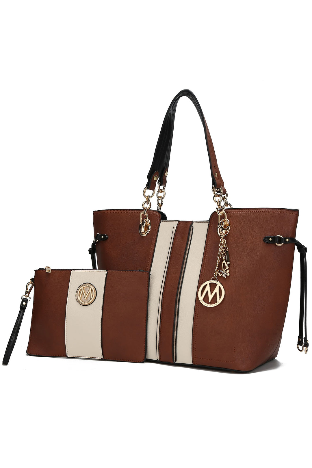 Navy Mkf Holland Tote Bag With Wristlet By Mia K
