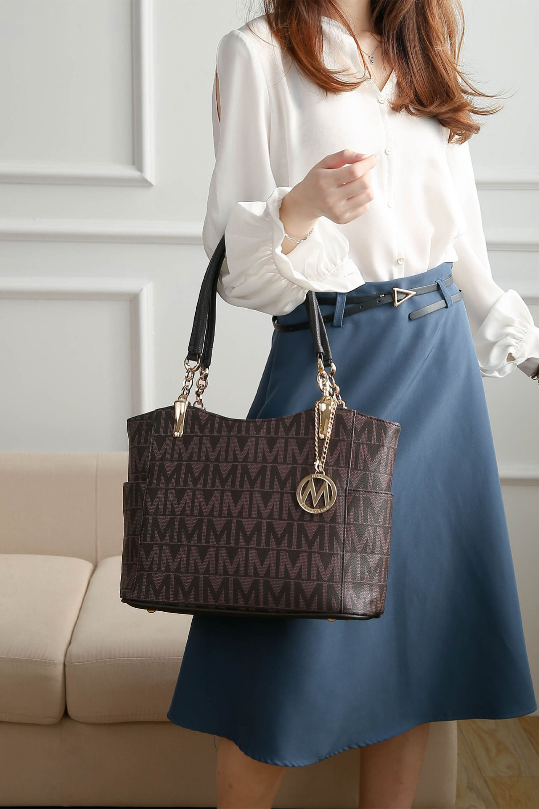 Beige Mkf Collection Braylee M Signature Tote By Mia K