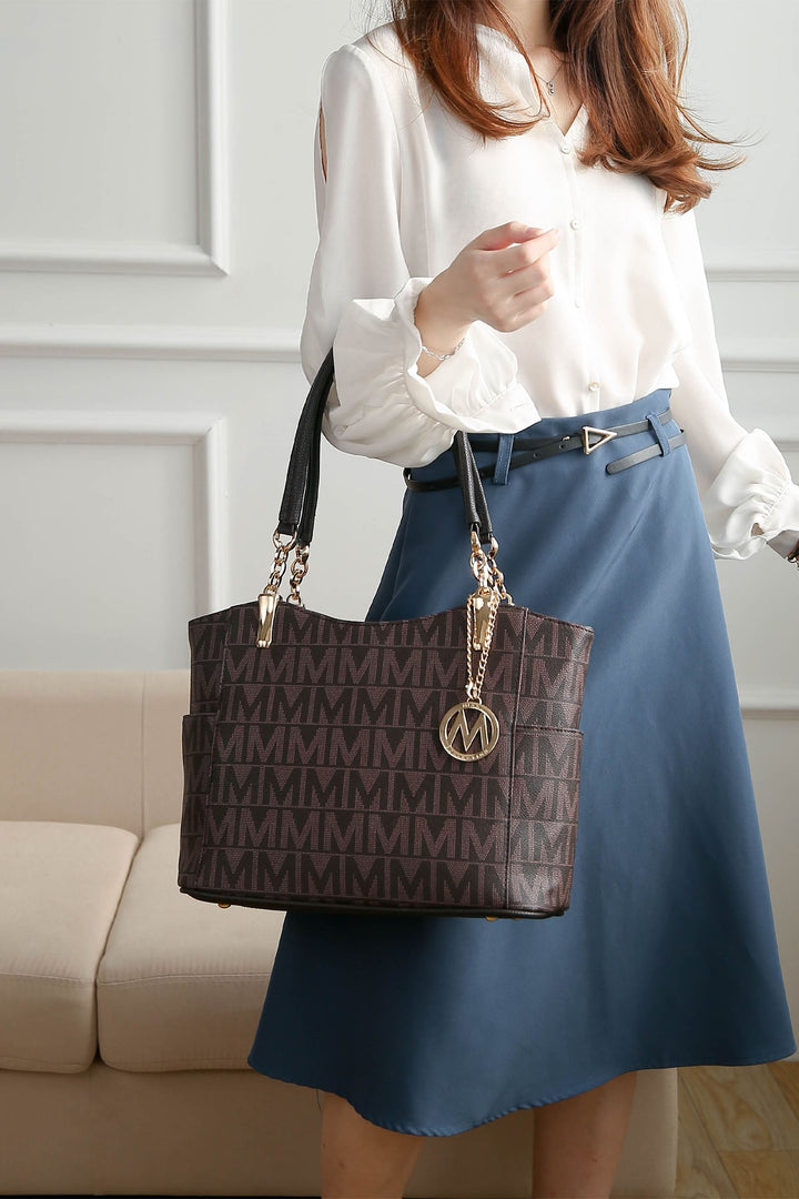 Beige Mkf Collection Braylee M Signature Tote By Mia K