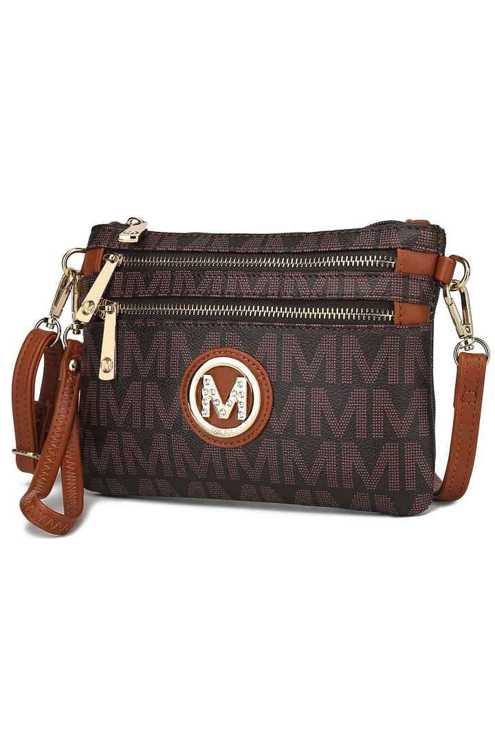Dusty Rose Mkf Geneve Signature Crossbody Wristlet By Mia K