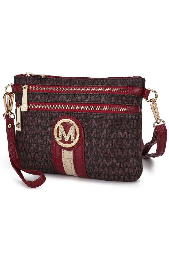 White Mkf Tarren Signature Crossbody Wristlet By Mia K