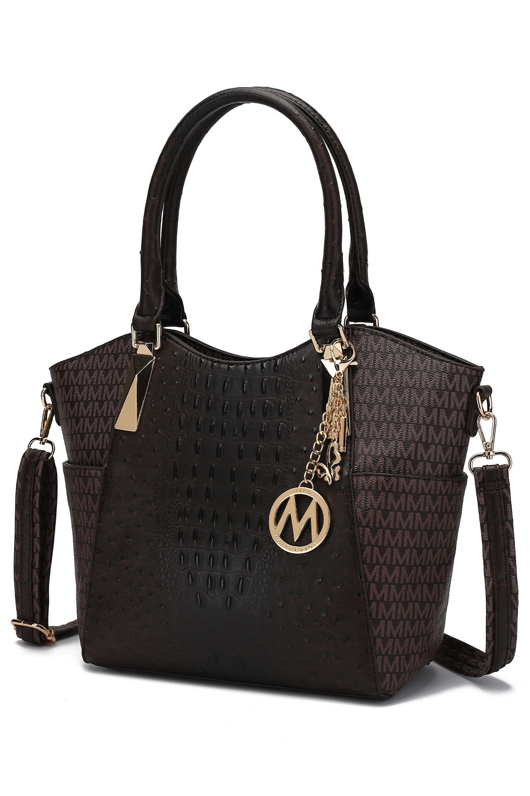 White Mkf Kristal M Signature Tote Bag By Mia K