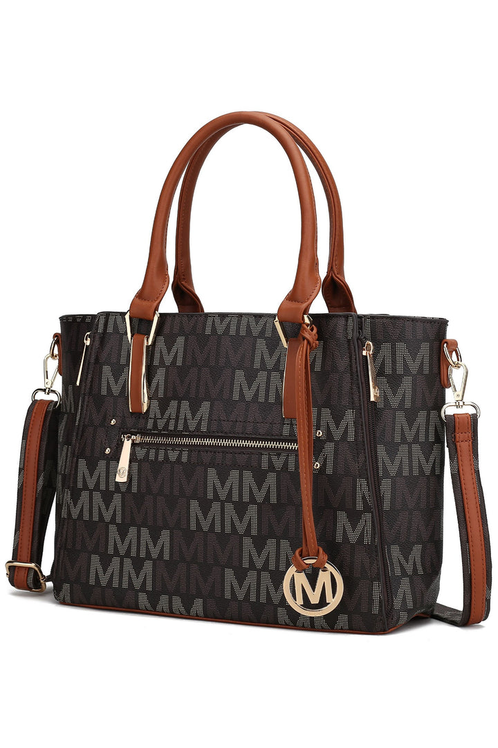 Burgundy Mkf Collection Siena M Signature Handbag By Mia K