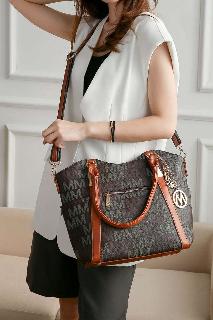 Black Mkf Jeneece M Signature Tote Bag By Mia K