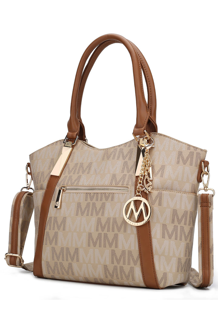 Brown Mkf Jeneece M Signature Tote Bag By Mia K
