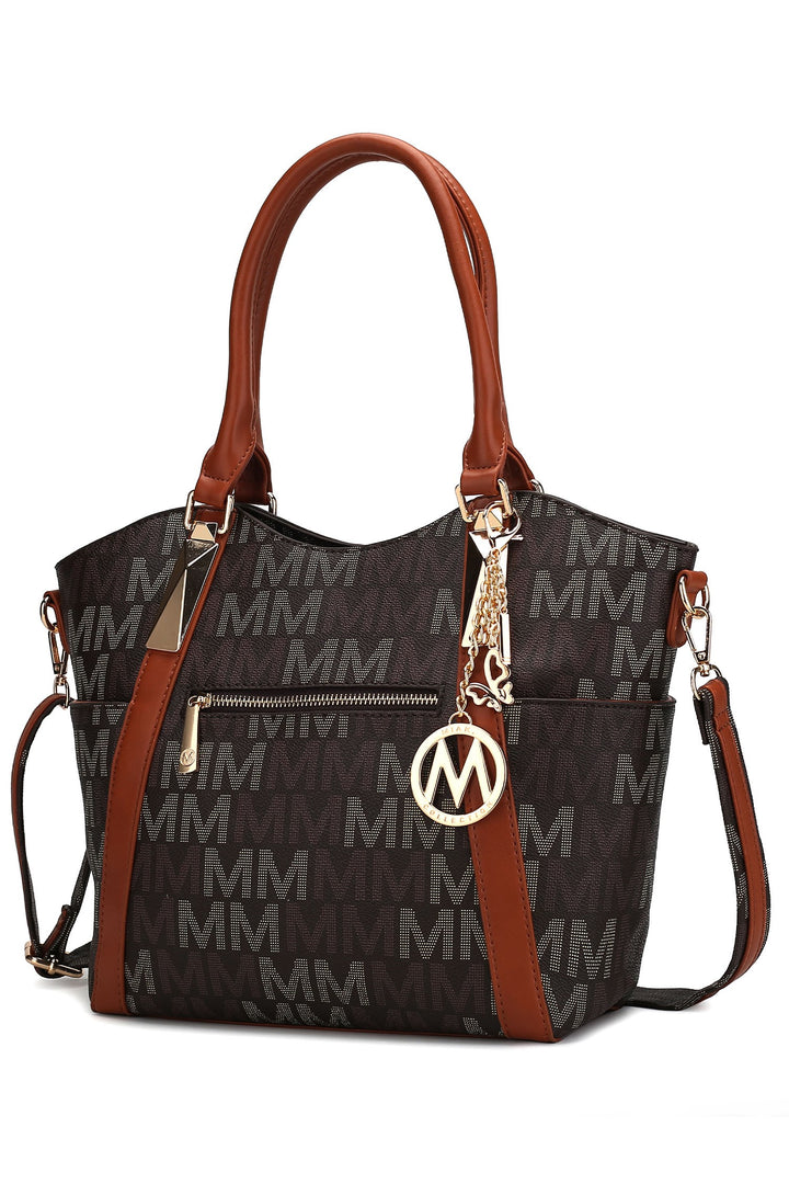 Red Mkf Jeneece M Signature Tote Bag By Mia K