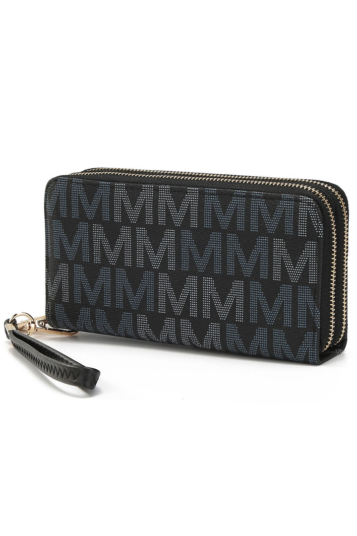 Brown Mkf Hofstra M Signature Wallet Wristlet By Mia K
