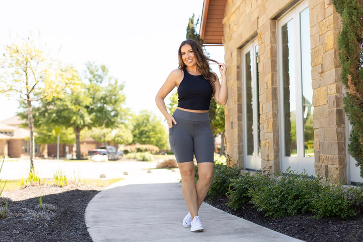 Charcoal Biker Shorts 1