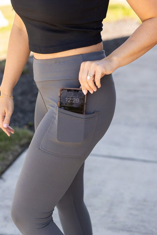 Charcoal Capri With Pockets 2