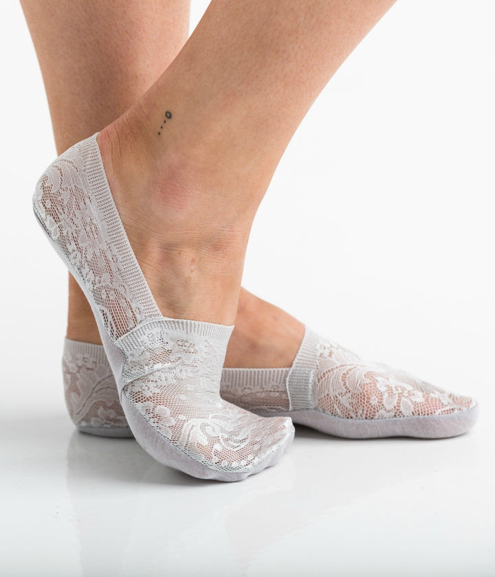 No Slip Floral Lace Sneaker Socks 3 Pack | Anekay