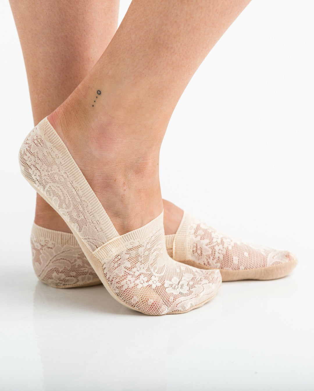 No Slip Floral Lace Sneaker Socks 3 Pack | Anekay
