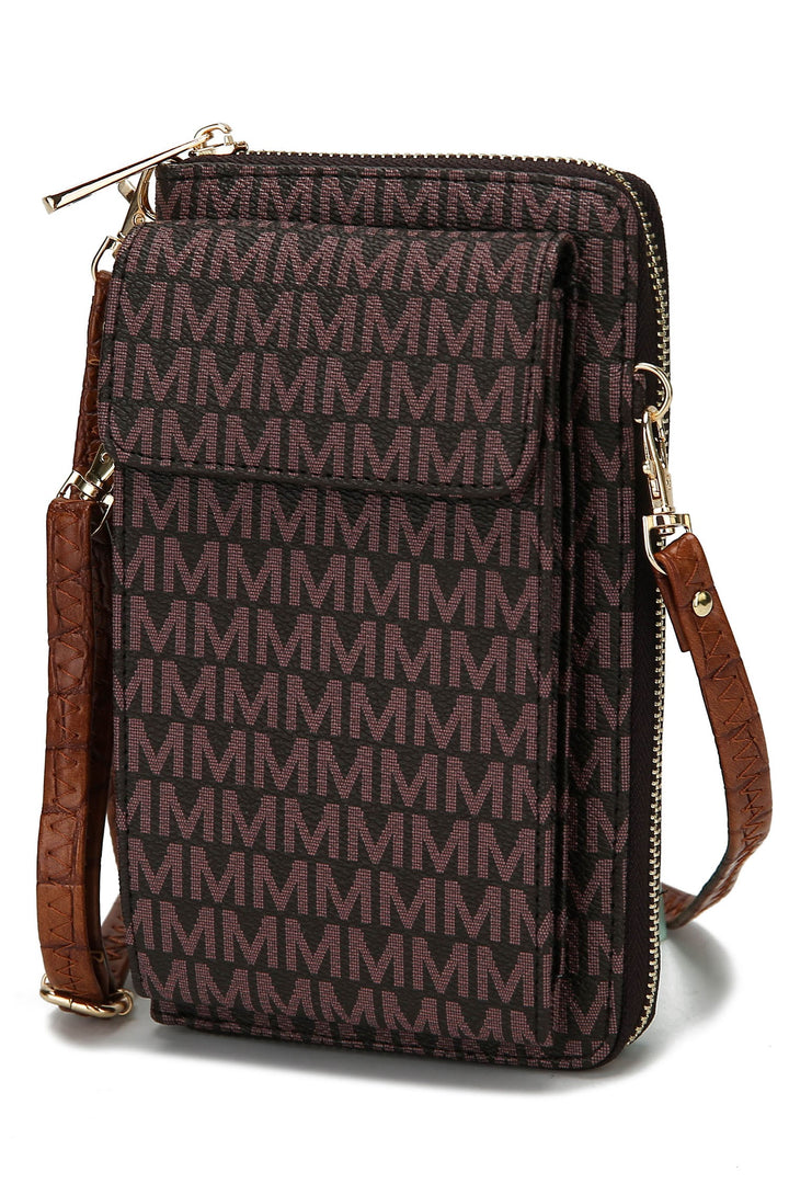 Dusty Rose Mkf Mala Phone Wallet Crossbody Bag By Mia K