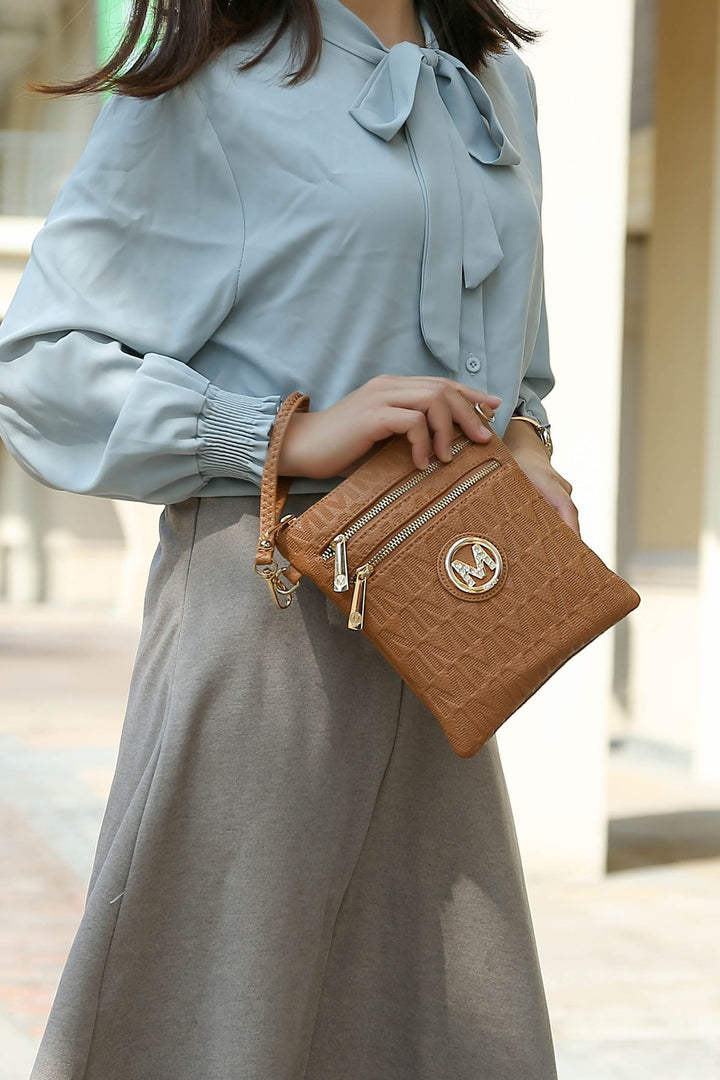 Mustard Mkf Andrea Milan M Signature Crossbody By Mia K