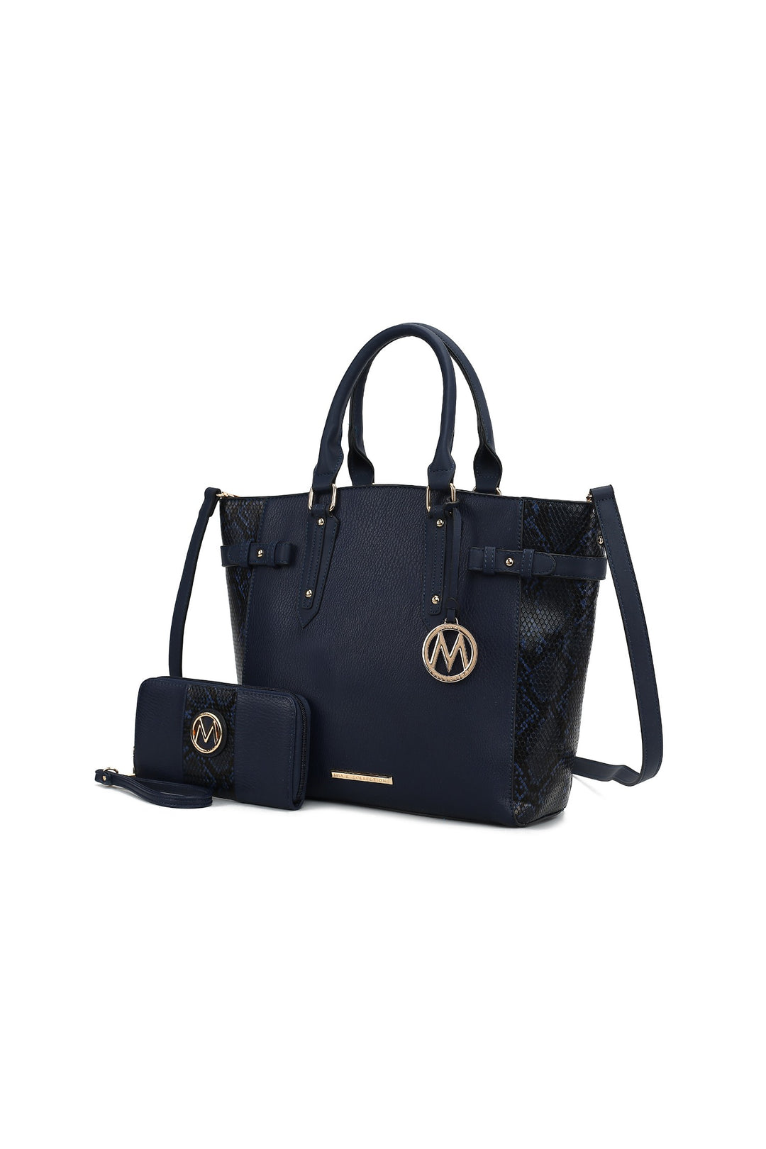 Wine Mkf Joelle Faux Snake Tote Bag Wallet By Mia K