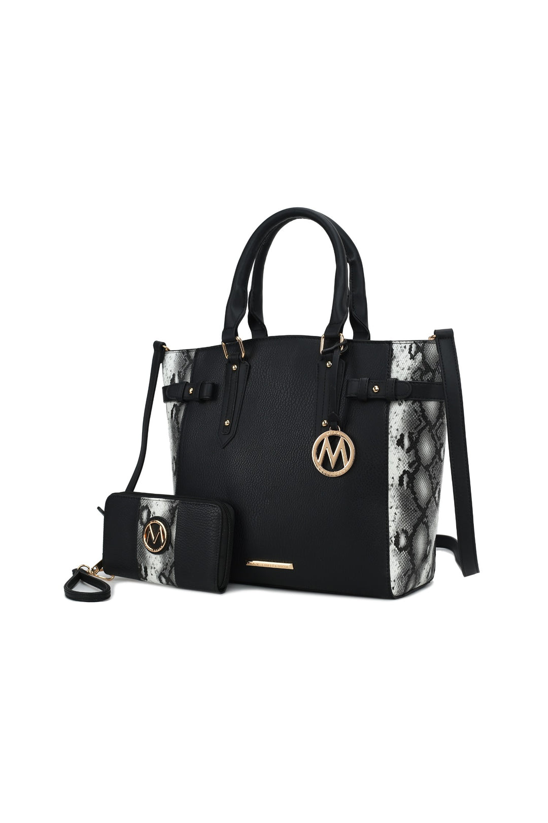 Charcoal Mkf Joelle Faux Snake Tote Bag Wallet By Mia K