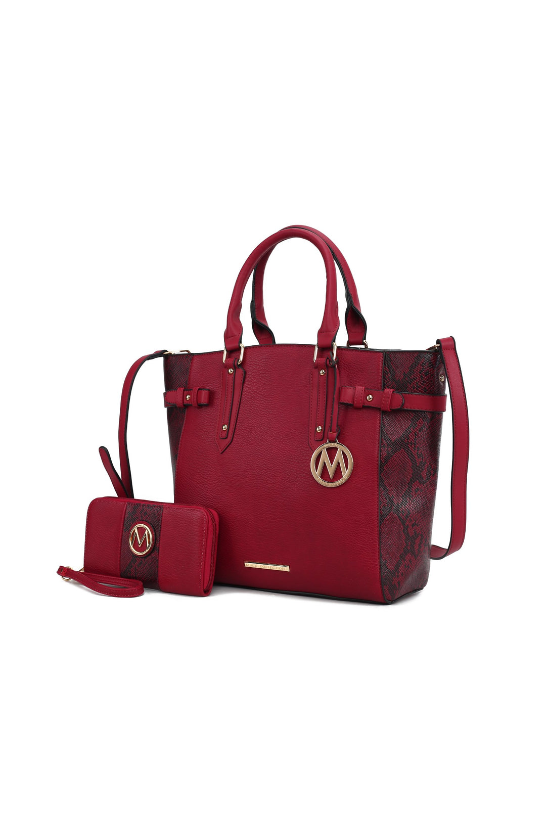 Mkf Joelle Faux Snake Tote Bag Wallet By Mia K