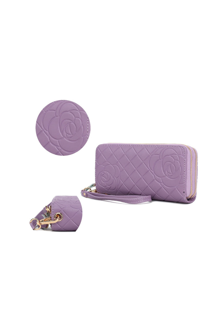 Mkf Honey Genuine Leather Embossed Wallet By Mia K