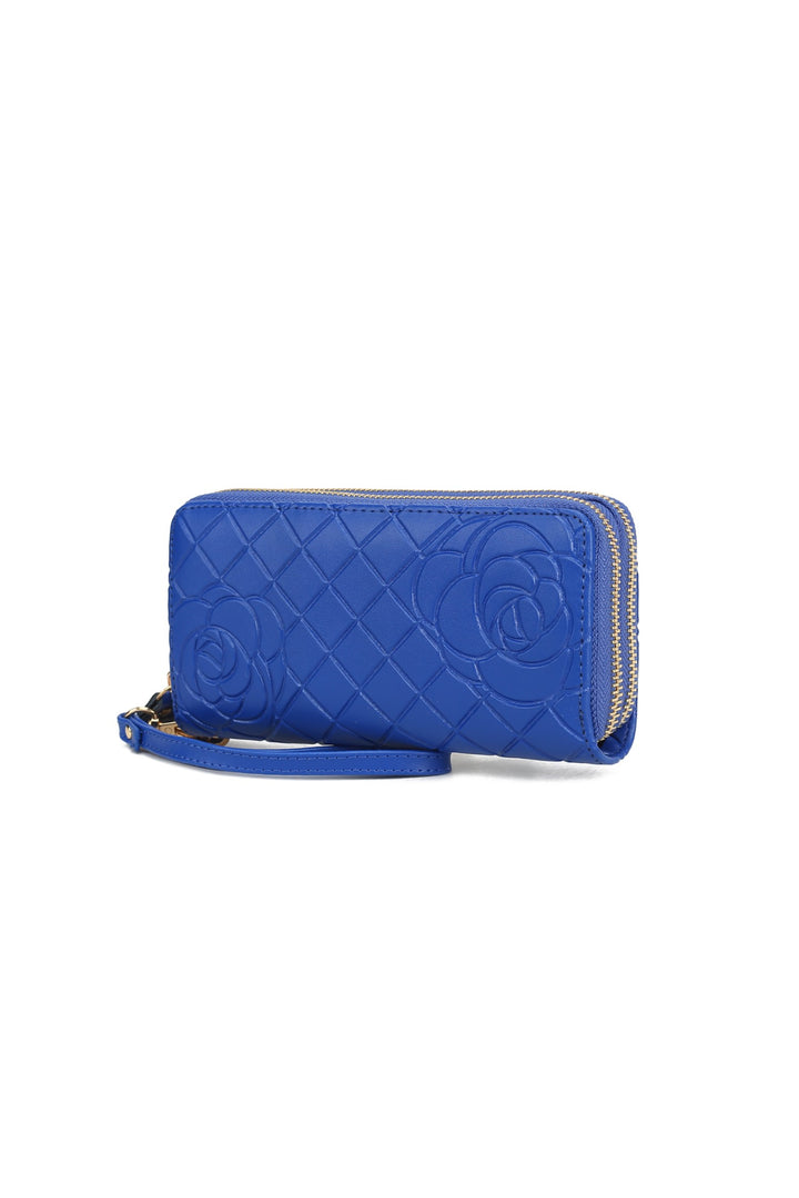 Teal Mkf Honey Genuine Leather Embossed Wallet By Mia K