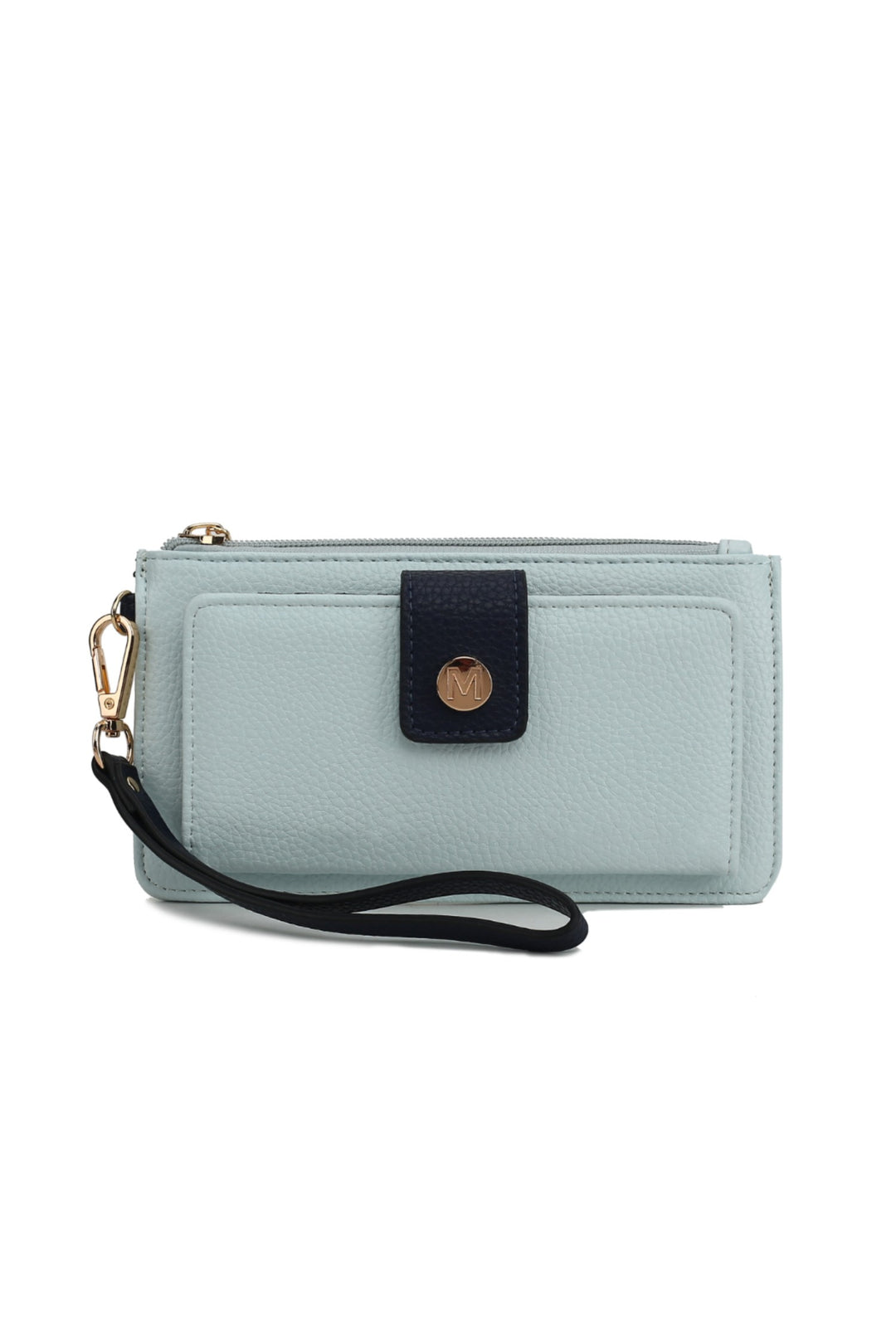 Navy - Red Mkf Olympe Vegan Leather Wristlet Wallet By Mia K