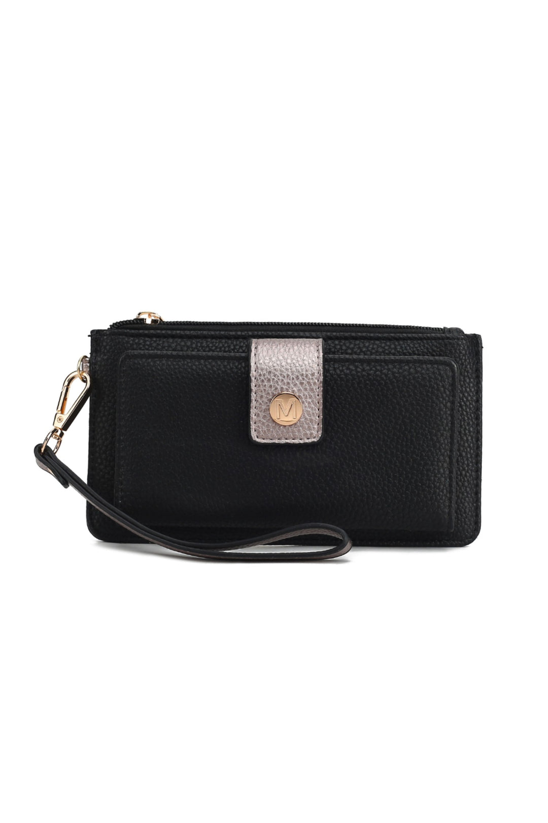 Charcoal Pink Mkf Olympe Vegan Leather Wristlet Wallet By Mia K