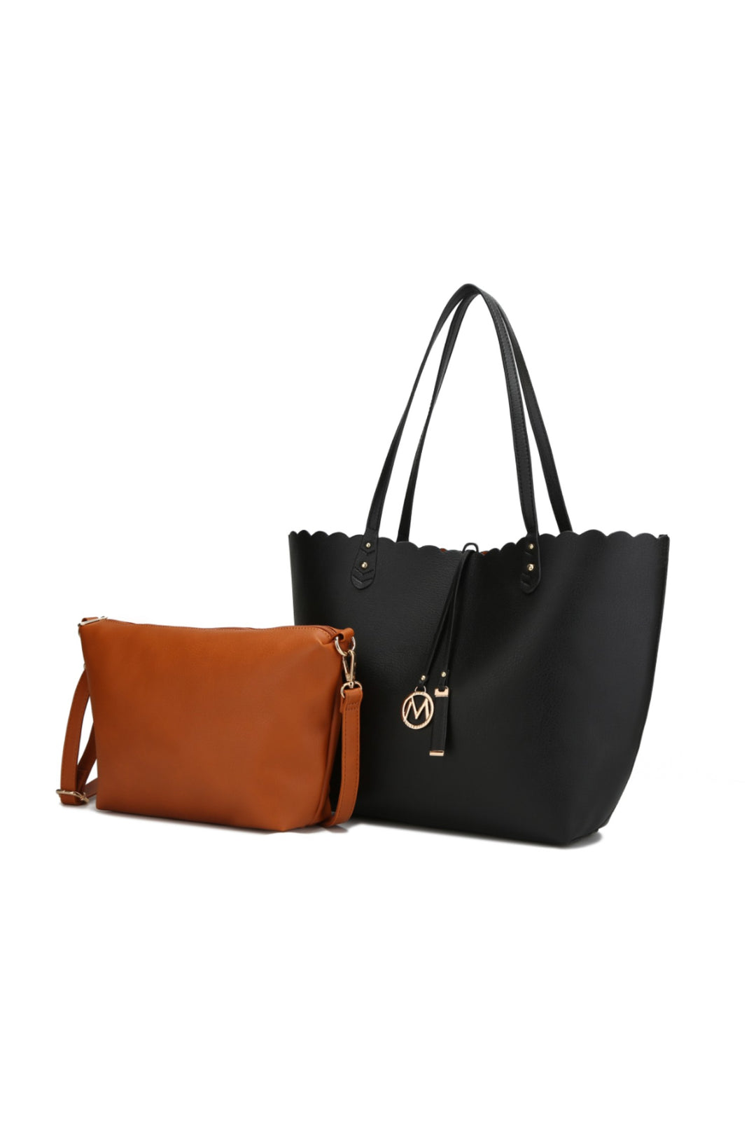 Black Red Mkf Reversible Shopper Tote Crossbody By Mia K
