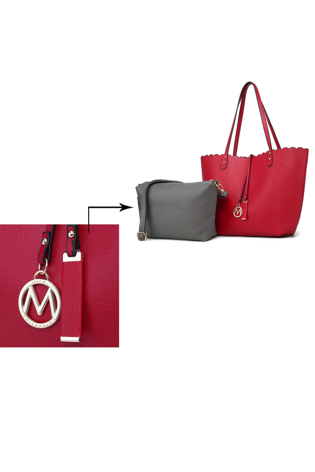 Mkf Reversible Shopper Tote Crossbody By Mia K