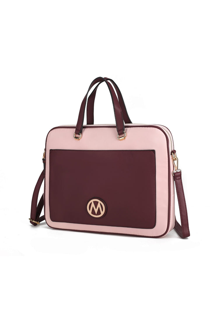 Light Gray Mkf Nina Vegan Leather Laptop Case By Mia K