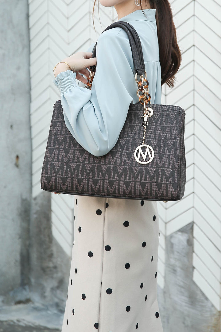 Beige Mkf Collection Sirna M Signature Tote Bag By Mia K