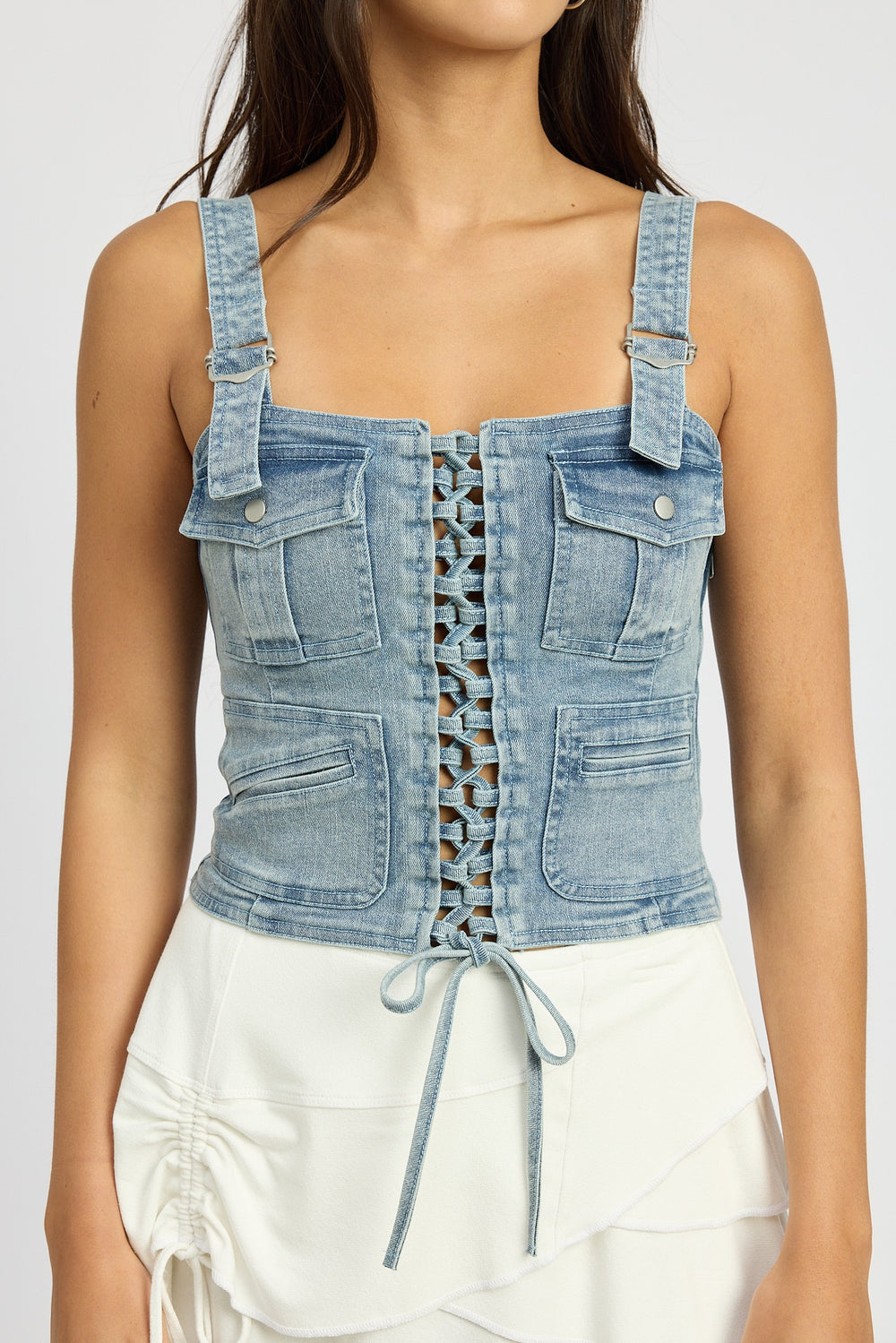 Denim Cargo Denim Corset