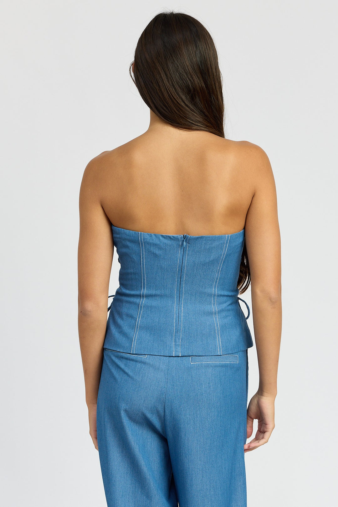 Tube Top With Side Lace Up Detail