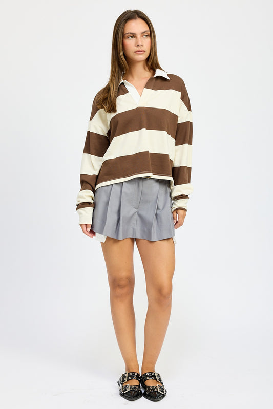 Grey Pleated Mini Skirt 1