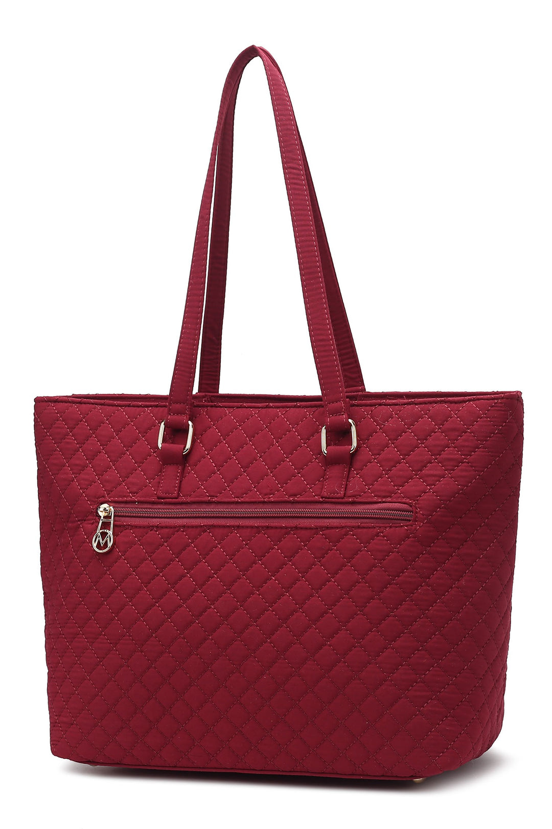Fuchsia Mkf Collection Solid Quilted Cotton Tote Bag