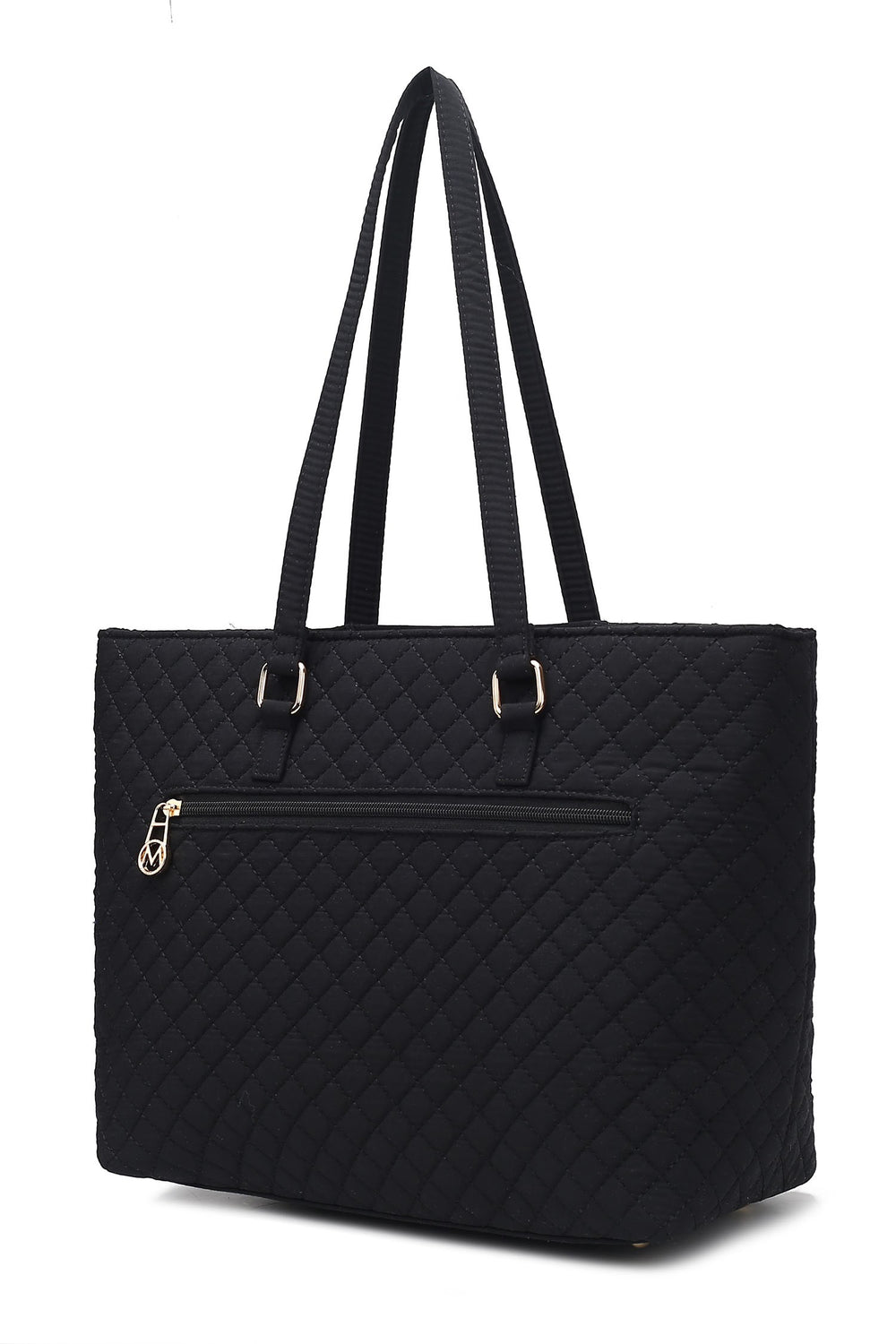 Brown Mkf Collection Solid Quilted Cotton Tote Bag