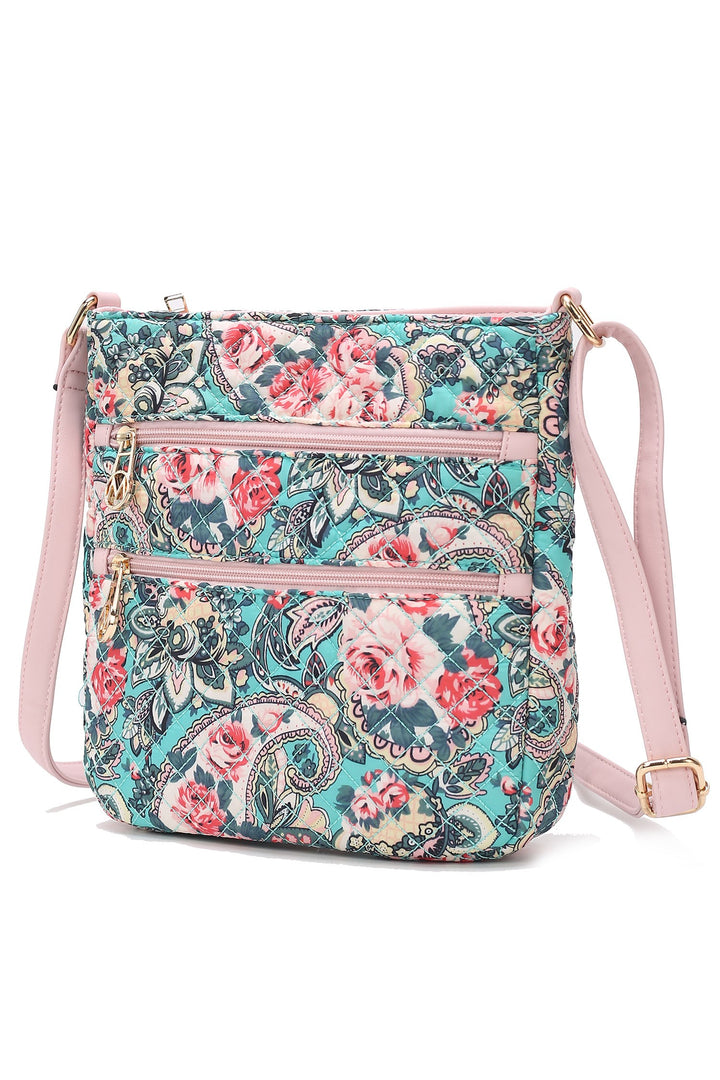 Green Mkf Collection Lainey Botanical Pattern Crossbody