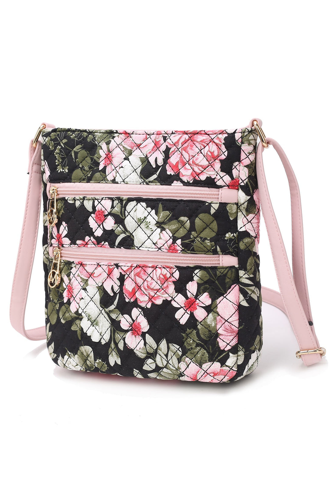 White Mkf Collection Lainey Botanical Pattern Crossbody