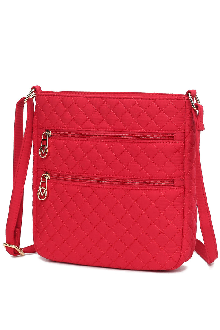 Navy Mkf Collection Solid Quilted Cotton Crossbody