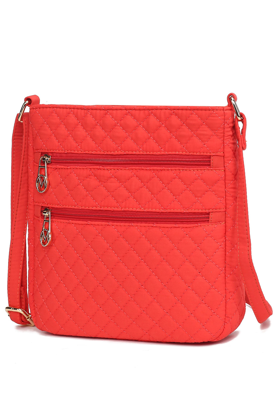 Purple Mkf Collection Solid Quilted Cotton Crossbody