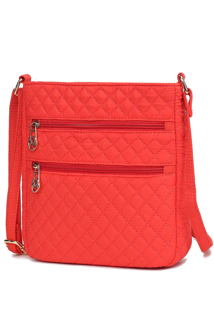 Purple Mkf Collection Solid Quilted Cotton Crossbody