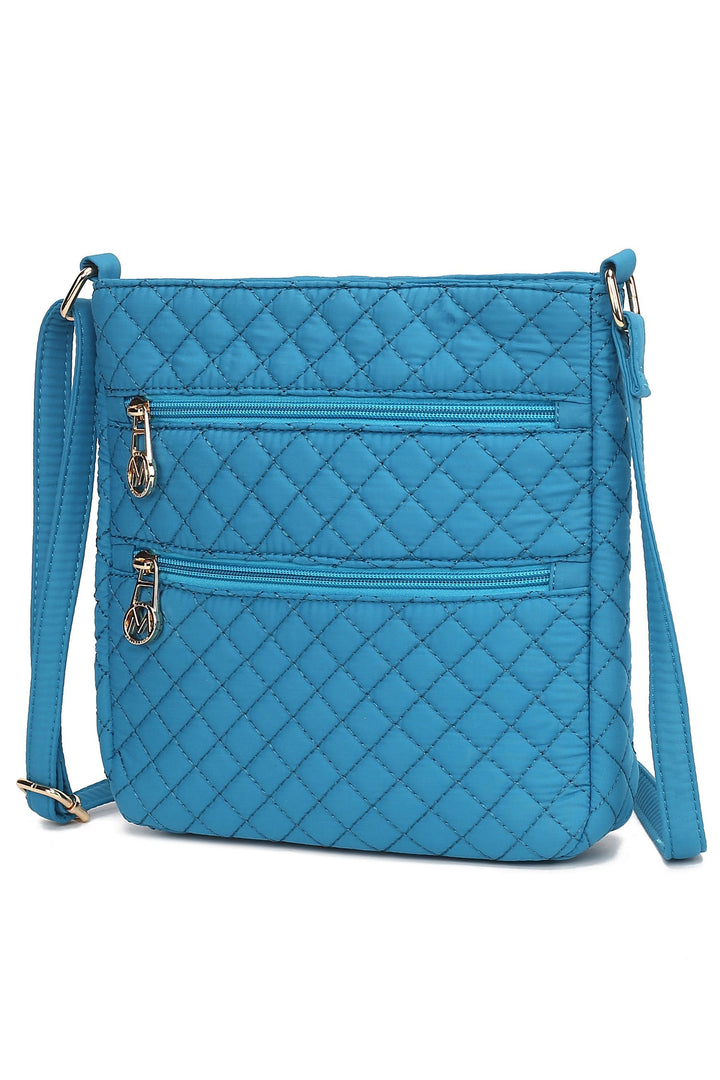 Fuschia Mkf Collection Solid Quilted Cotton Crossbody
