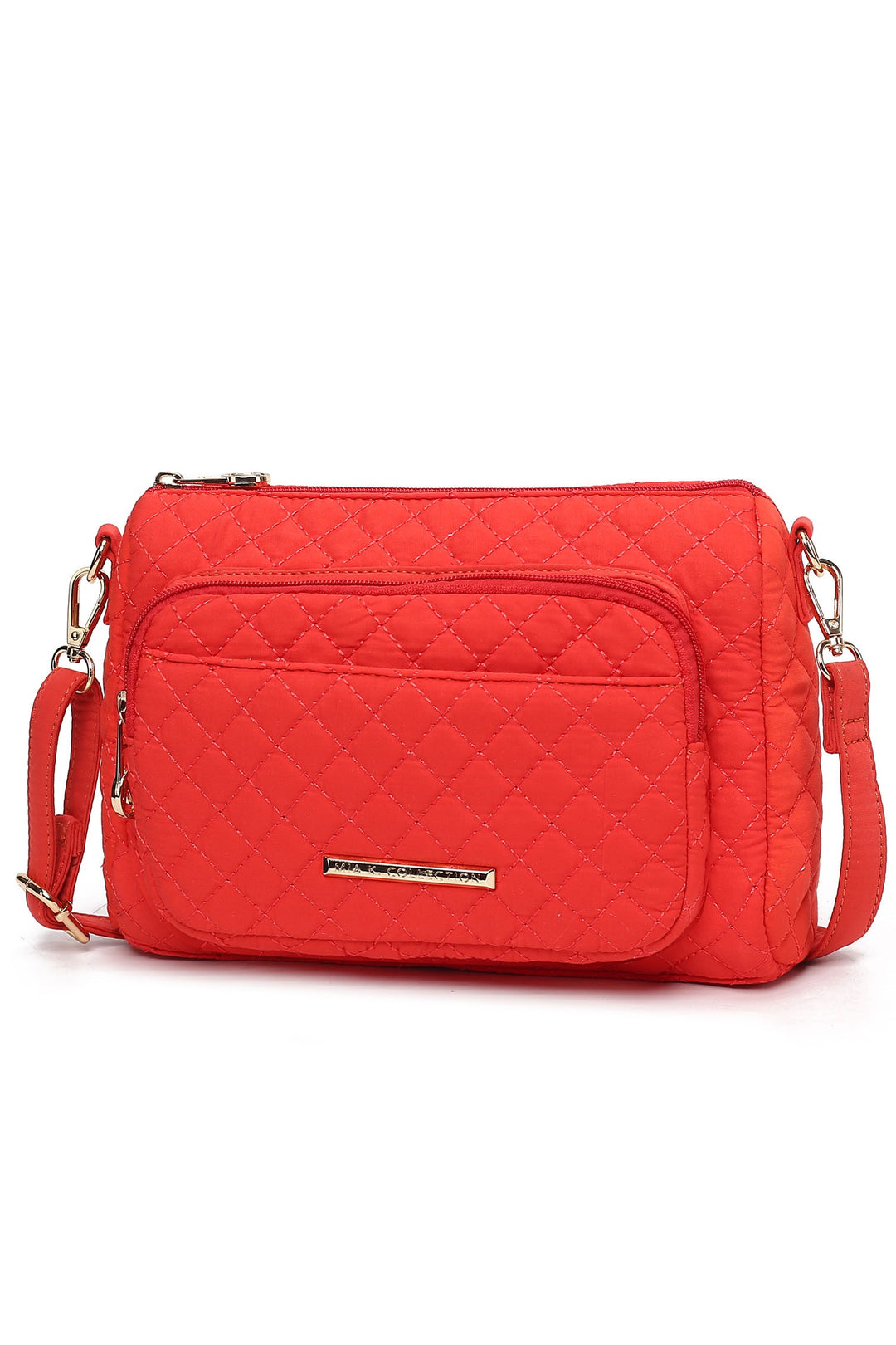 Wine Mkf Collection Rosalie Solid Quilted Shoulder Bag