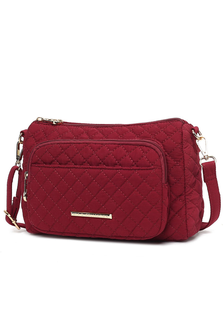 Orange Mkf Collection Rosalie Solid Quilted Shoulder Bag