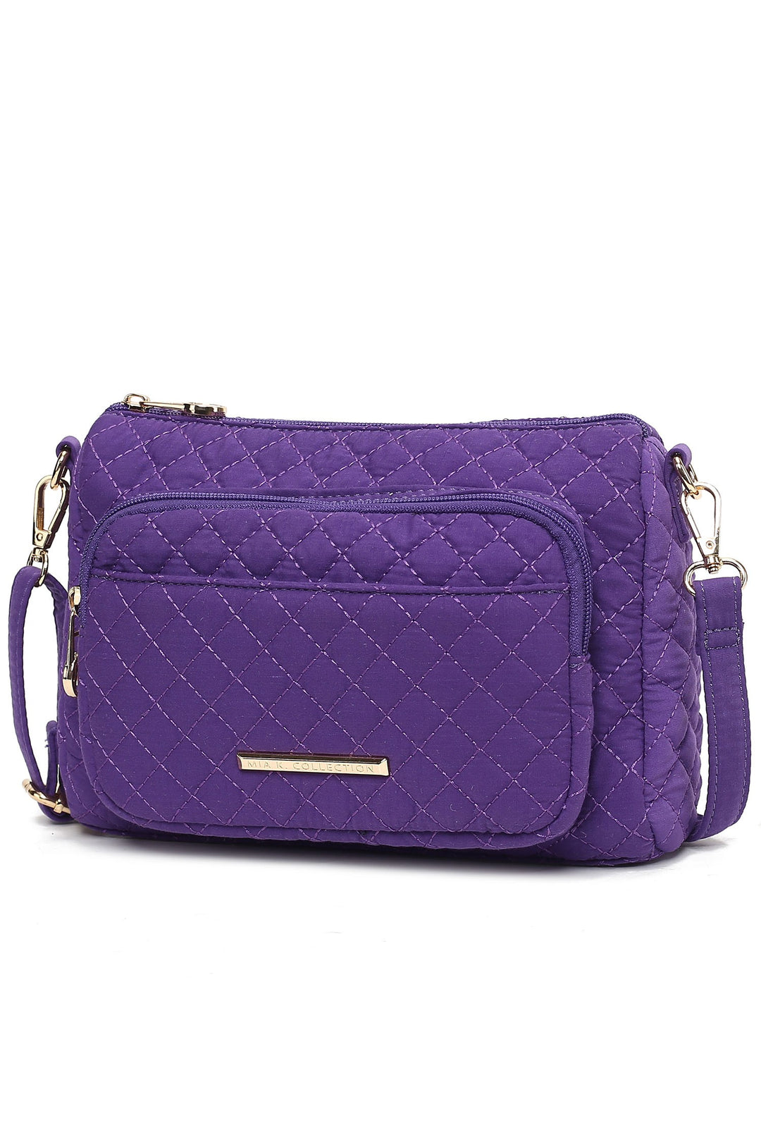 Purple Mkf Collection Rosalie Solid Quilted Shoulder Bag
