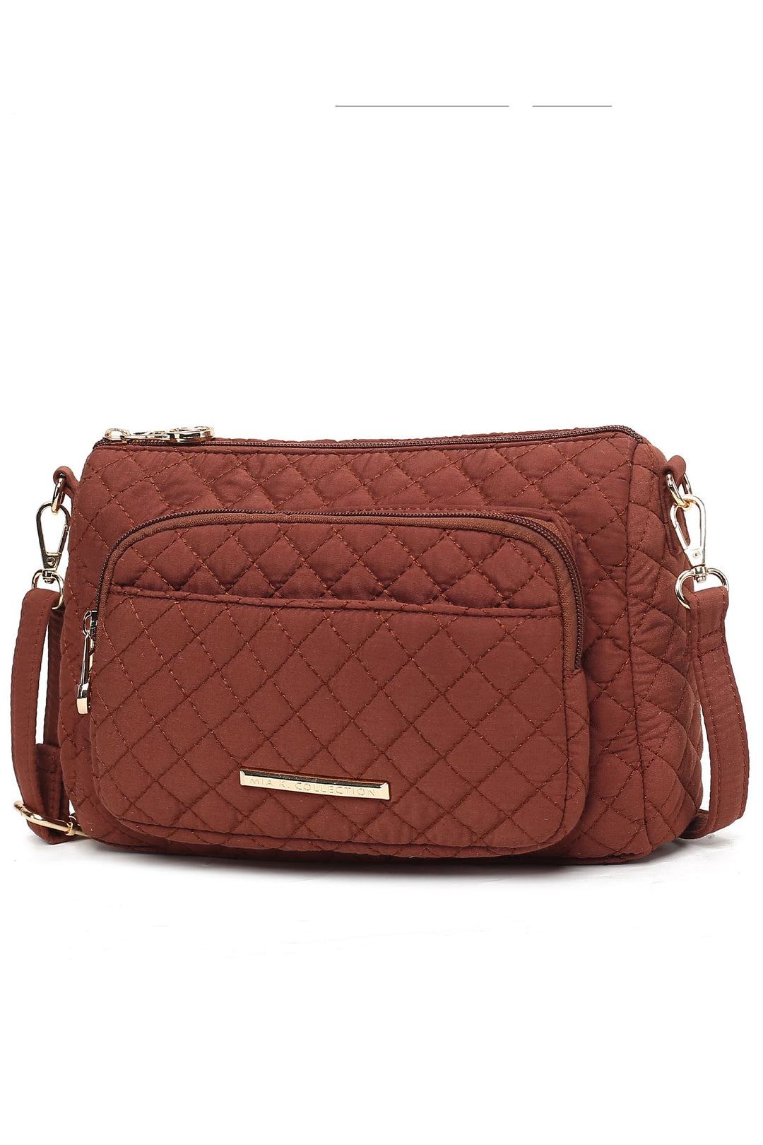 Fuschia Mkf Collection Rosalie Solid Quilted Shoulder Bag