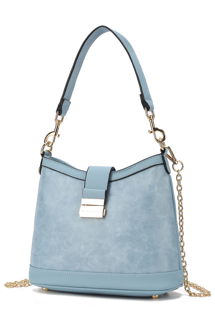 Taupe Mkf Collection Pilar Vegan Leather Shoulder Bag