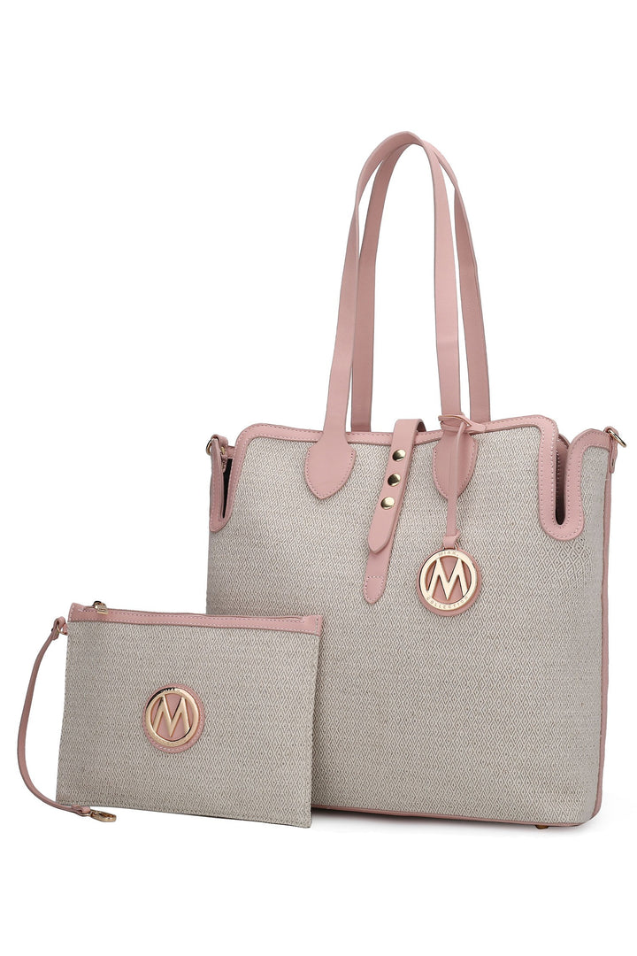Yellow Mkf Collection Juliana Oversize Tote Wristlet